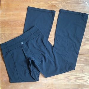 Lululemon black flare yoga pant, size 4